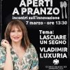 APERTI A PRANZO, VLADIMIR LUXURIA OSPITE D’ECCEZIONE